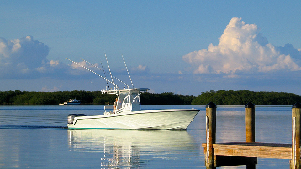 Nice small boat on the water